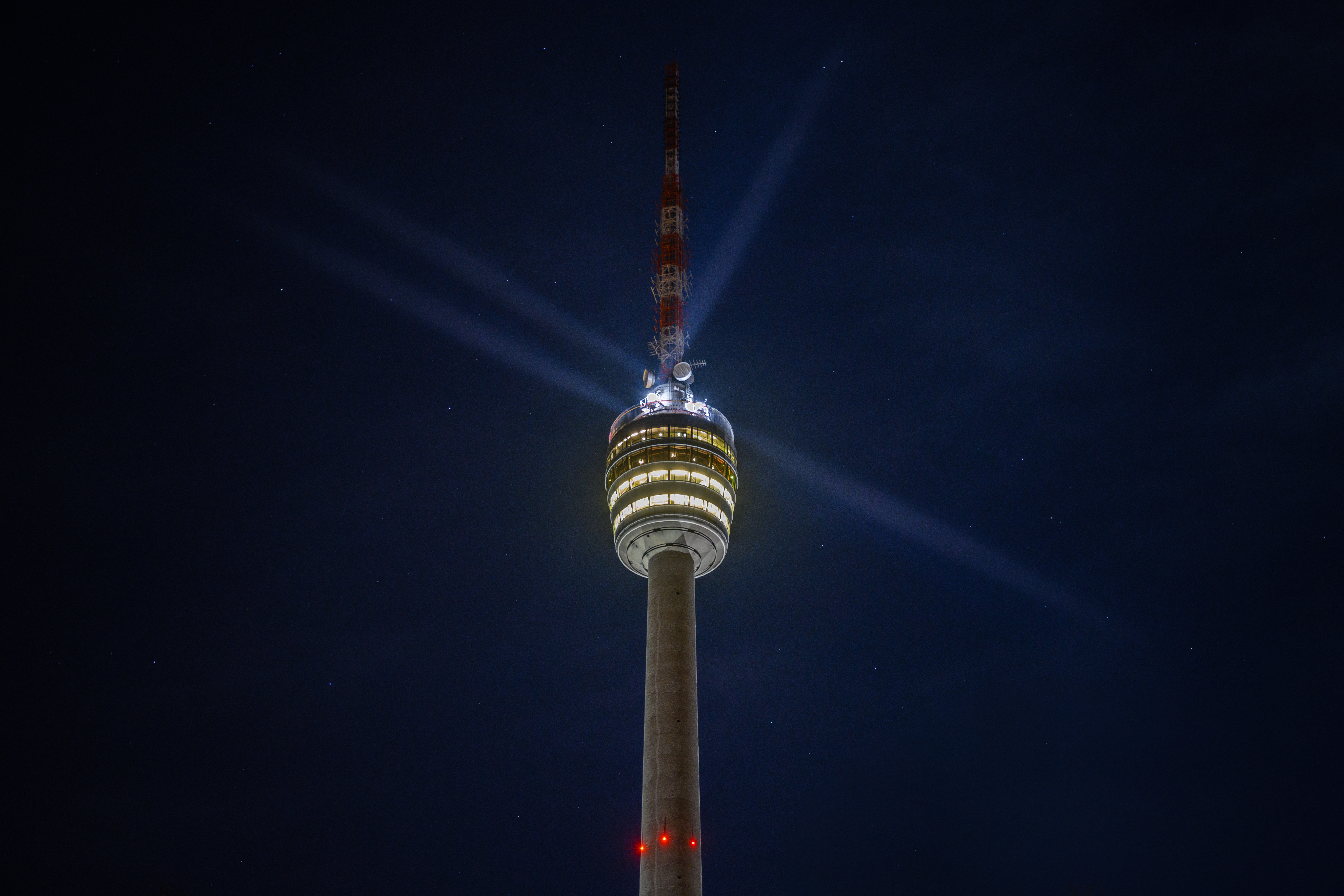 Stuttgart TV Tower at night